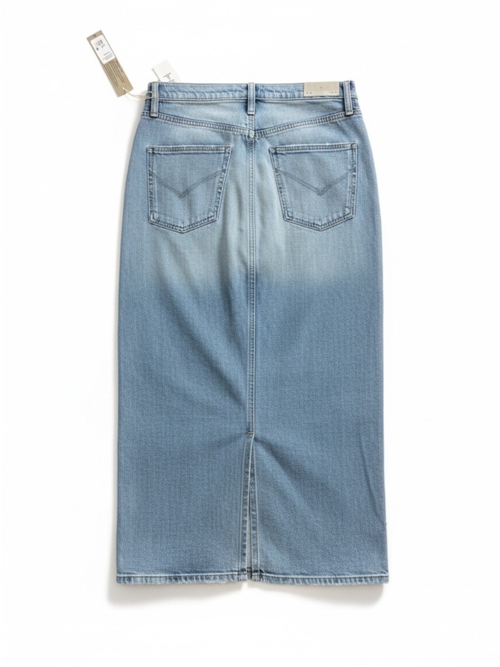 Hudson Reconstructed Midi Denim Skirt Off Shore Size 29 NWT - Picture 2 of 8